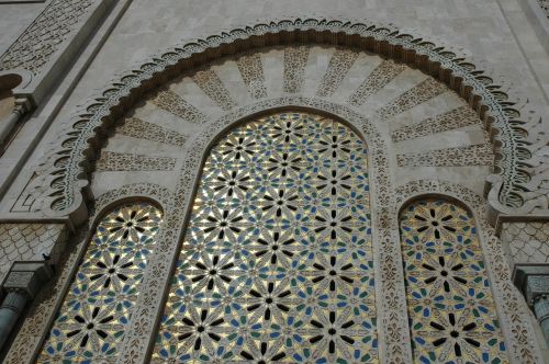 Marokas, Casablanca, Mečetė, Arka, Religija, Arabiškas, Architektūros Dizainas, Architektūra, Struktūra, Mūrinis Mūras, Akmuo, Modelis, Dizainas, Eksterjeras