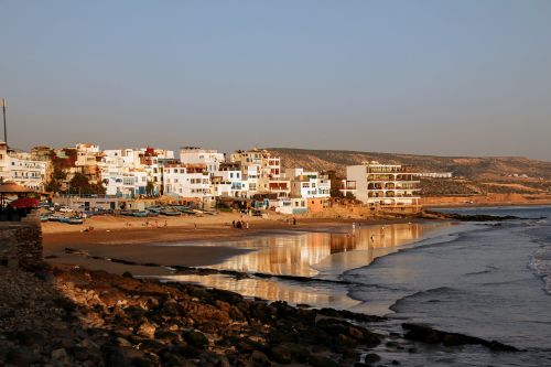 Marokas, Taghazout, Papludimys, Jūra, Banga, Vanduo, Kranto, Kelionė, Атлантический