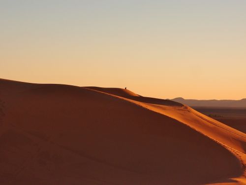 Marokas, Saharos Dykuma, Smėlio Kopos, Saulėlydis