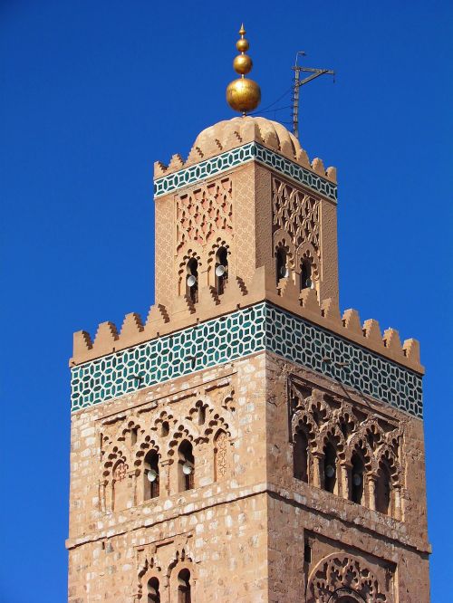 Marokas, Marrakechas, Minaretas, Mečetė, Religiniai Paminklai, Koutoubia