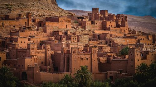 Marokas, Ait-Ben-Haddou, Dykuma, Miestas, Maroko Miestas, Kalnas, Afrika