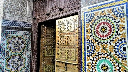 Marokas, Išsiaiškinau, Durys, Mozaika, Keramika, Marakešas, Fasadas, Kelionė, Turtingas, Šalies Stilius, Spalvoti