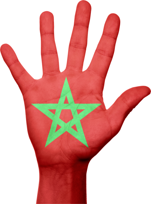 Marokas, Vėliava, Ranka, Simbolis, Nacionalinis, Ženklas, Patriotinis, Patriotizmas, Afrika