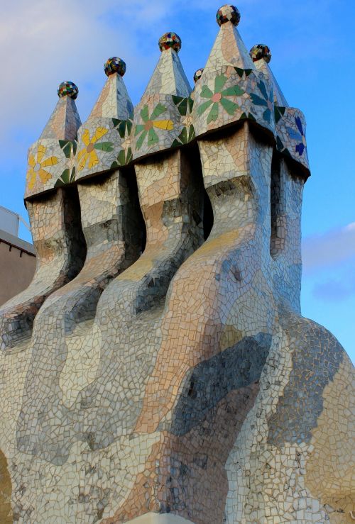 Mozaika, Casa Batllo, Barcelona, Gaudí, Katalonija, Architektūra