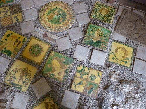 Mozaika, Srautas, Plytelės, Viduramžių, Kaimas, Kanale Di Tenno, Tenno, Italy