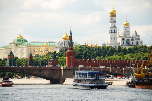 Moscow, Kremlius, Upė, Navigacija, Kremlevos Krantinė, Kupolas, Moskva Upė, Lankytinos Vietos