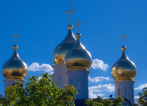 Moscow, Bažnyčia, Ortodoksas, Auksas, Kupolas, Architektūra, Parapija, Katedra, Miestas, Kruzas, Religija, Madride, Rusija, Krikščionybė