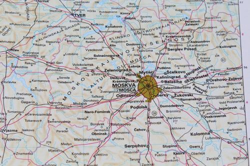 Moscow, Rusija, Rusų, Žemėlapis, Kapitalas