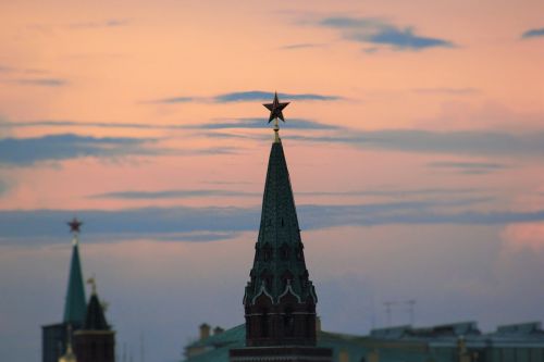 Moscow, Saulėlydis, Kremlius, Dangus, Rusija, Kapitalas, Architektūra, Miestas, Vasara, Saulėlydžio Dangaus, Apšvietimas