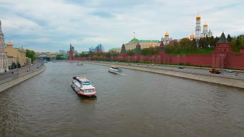 Moscow, Rusija, Kremlius, Upė, Miestas, Architektūra