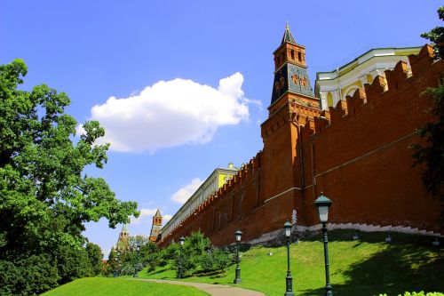 Moscow, Rusija, Kremlius, Manezhnaya Aikštė, Aleksandrovski Sodas, Debesys, Muziejus