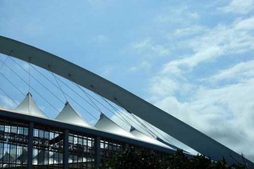 Stadionas,  Pastatas,  Struktūra,  Tinklelis,  Šonkauliai,  Architektūra,  Išlenktas,  Dangus,  Moses Mabhida Stadionas Durban