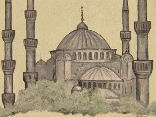 Mečetė, Minaretas, Vaizdas, Piešimas, Islamas, Tikėjimas, Religija