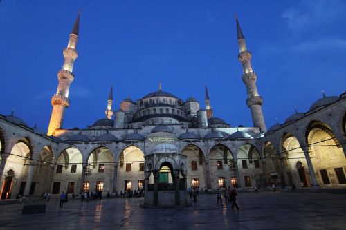 Mečetė, Mėlynas, Istanbulas, Turkija, Mėlyna Mečetė, Islamo Menas, Islamas, Piazza, Twilight