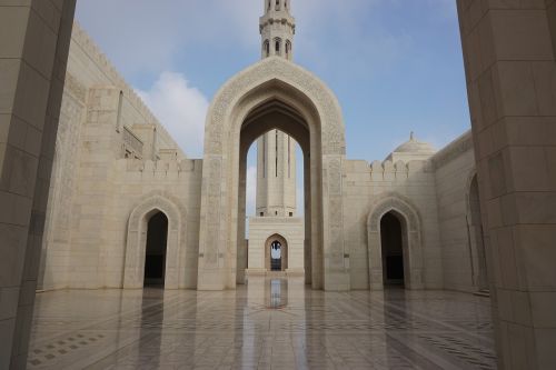 Mečetė, Įėjimas, Minaretas, Arabų, Oman