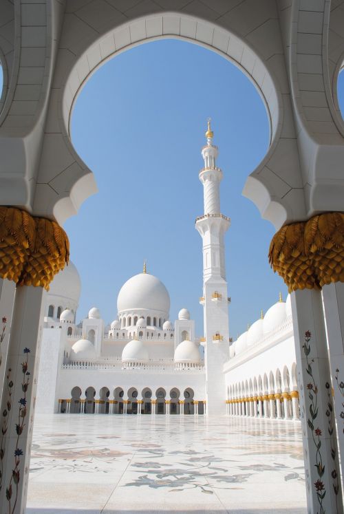 Mečetė, Abu Dabis, Balta Mečetė, Emiratai, Orientuotis, Sheikh Zayed Mečetė, Islamas, Lankytinos Vietos