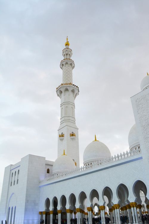 Mečetė, Abu Dabis, Uae, Architektūra, Religinis, Orientyras, Arabas, Religija, Garbinimas, Malda