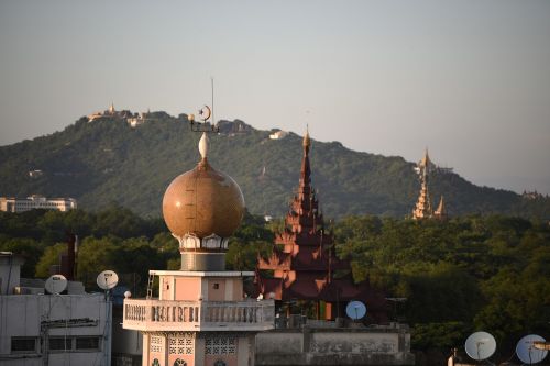 Mečetė, Pagoda, Vienuolynas, Buda, Asian, Turizmas, Kultūra, Budizmas, Šventykla, Burma, Mianmaras, Mandalay, Kalnas, Taika, Musulmonas