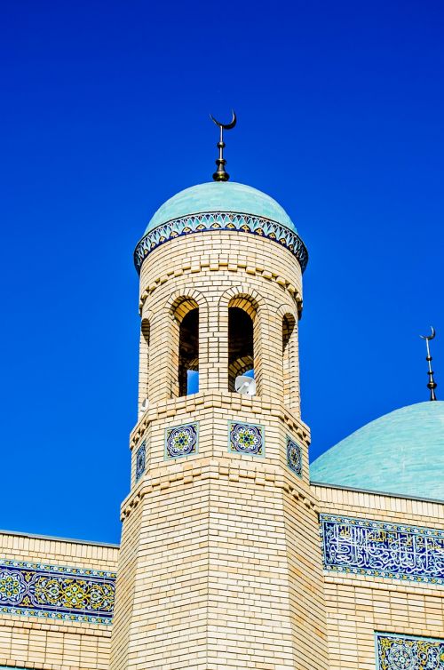 Mečetė, Miesto Mečetė, Architektūra, Paminklas, Pastatas, Ortodoksinis Pastatas, Musulmonas, Pavasaris, Kazachstanas