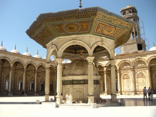 Mečetė, Vidinis Kiemas, Didžioji Mečetė, Grande Mosqe Of Mohammed Ali, Kairas, Egiptas