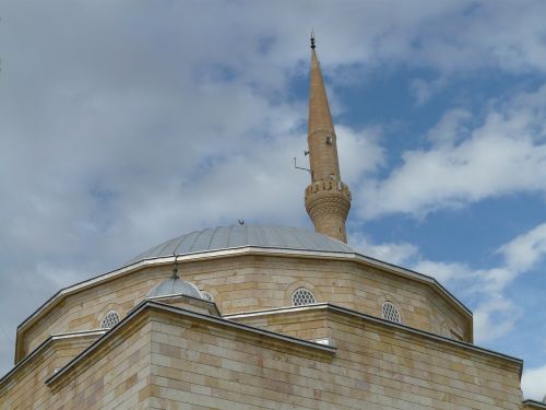 Mečetė, Minaretas, Kupolas, Pastatas, Religija, Islamas, Avanos, Turkija