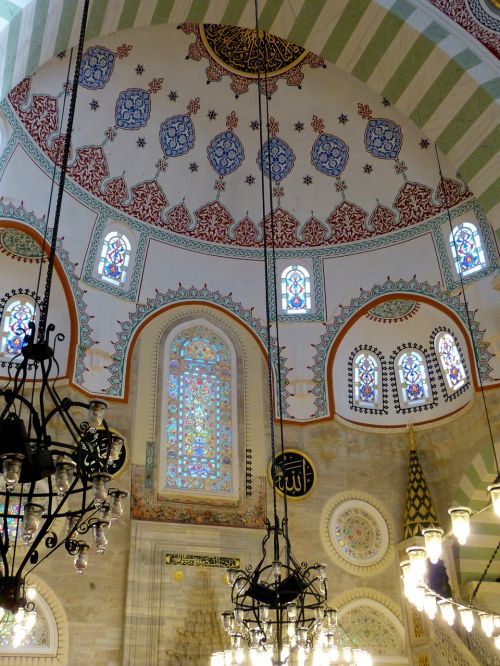 Mečetė, Istanbulas, Turkija, Islamas, Dievas, Malda, Žvakidė, Langas, Kupolas
