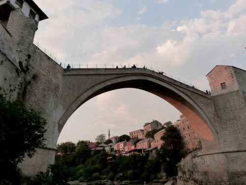 Mostar, Senas Tiltas, Senamiestis, Namai, Architektūra, Pastatas, Miestas, Istorinis, Architektūros Dizainas, Struktūra, Turizmas, Dizainas