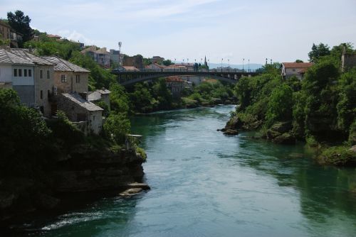 Mostar, Bosnija, Tiltas, Upė, Architektūra, Paminklas, Kelionė, Balkanai