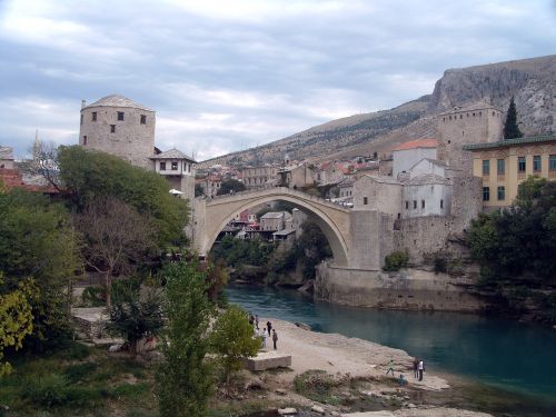 Mostar, Bosnija, Tiltas, Gamta, Atmosfera, Toli