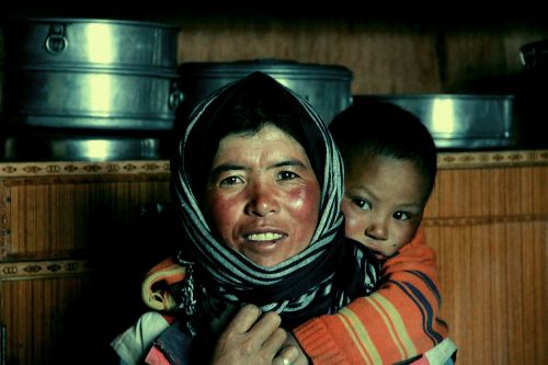 Motina, Ladakh, Indija, Tibetas, Vaikas, Berniukas