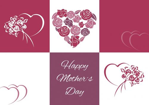 Motinos Diena, Širdis, Apie Meilę Motinos Dienai, Atvirukas, Mama