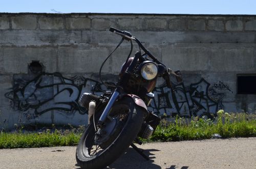 Motociklas, Siena, Grafiti