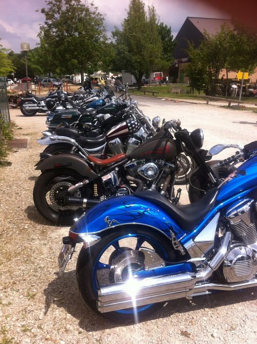 Motociklas, Mėlynas, Harley