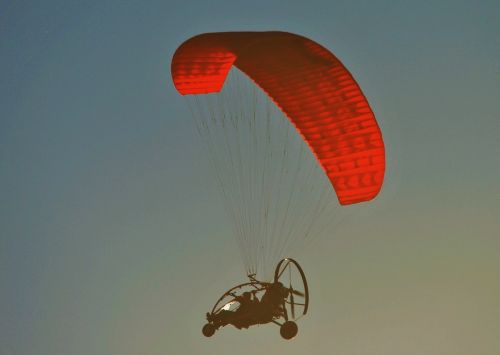 Motorizuotas Parafoliukas, Parašiutas, Baldakimas, Variklis, Trike, Ore, Oro Šou