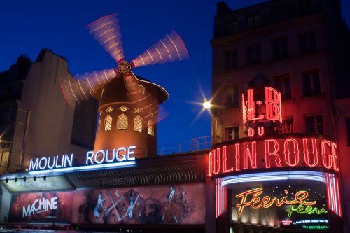 Moulin Rouge, Paris, Naktis, Žibintai