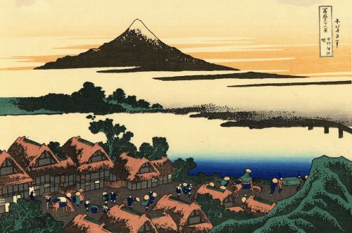 Kalno Fuji, Japonija, Saulėlydis, Saulėtekis, Ežeras, Vulkanas, Kaimas, Japanese, Asian