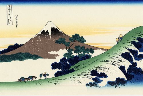 Kalno Fuji, Vulkanas, Japonija, Dangus, Saulėlydis, Dažymas