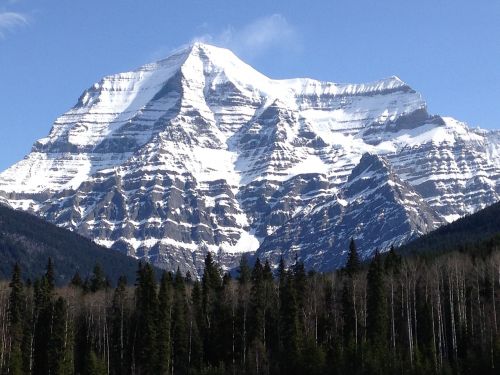 Kalnas Robsonas, Kalnas, Uolos, Miškas, Sniegas, Piko, Kalnų Vaizdas, Vista, Gamta, Laukiniai, Kanada, Britų Kolumbija