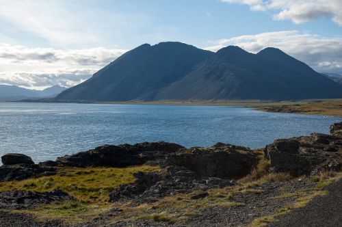 Kalnas, Ežeras, Kraštovaizdis, Gamta, Aukšti Kalnai, Fjordai, Iceland