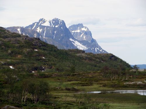 Kalnas, Norvegija, Gamta, Sniegas, Peizažas