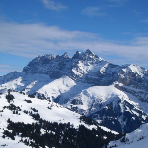 Kalnas, Sniegas, Dents Du Midi, Šveicarija