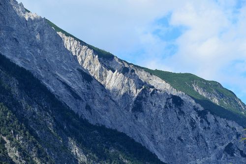 Kalnas, Rokas, Tschirgant, Roppen, Intalto Slėnis, Tyrol, Tirolo Alpės, Austria