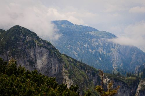 Kalnas, Slėnis, Debesys, Rūkas, Medžiai, Žalias, Augalai, Kraštovaizdis