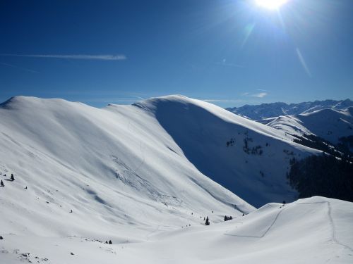 Kalnas, Sniegas, Žiema, Pyrénées, Saulė