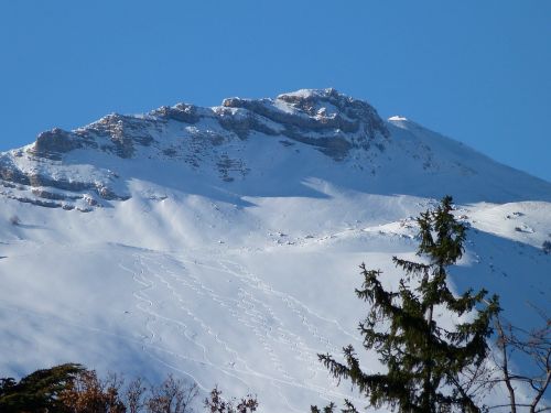 Kalnas, Snieguotas, Žiema, Žygiai, Hautes Alpes, France, Slidinėjimas, Kraštovaizdis, Pic De Gleize Siena