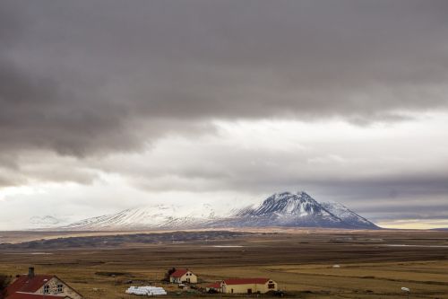 Kalnas, Horizontas, Iceland, Dangus, Debesys, Vaizdas, Kraštovaizdis