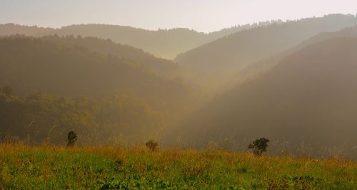 Kalnas, Rūkas, Prato, Debesys, Žolė, Gamta, Žalias