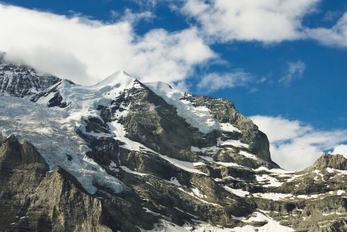 Kalnas, Sniegas, Gamta, Kalnų Viršūnių Susitikimas, Panorama, Eigeris, Vienuolis, Šveicarija, Alpių