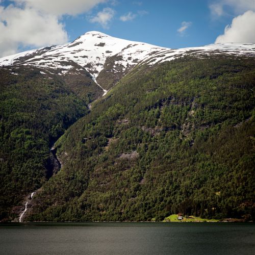 Kalnas,  Vanduo,  Kraštovaizdis,  Gamta,  Fjordas,  Smulkių Ūkių,  Skofarmas,  Laikyti Haugmelen,  Norvegija,  Be Honoraro Mokesčio