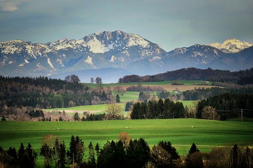 Kalnų,  Panorama,  Pobūdį,  Kraštovaizdis,  Dangus,  Alpine,  Bavarija,  Pranešė